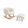 Atelier Del Sofa Lotus - Sillón y Puff Blanco